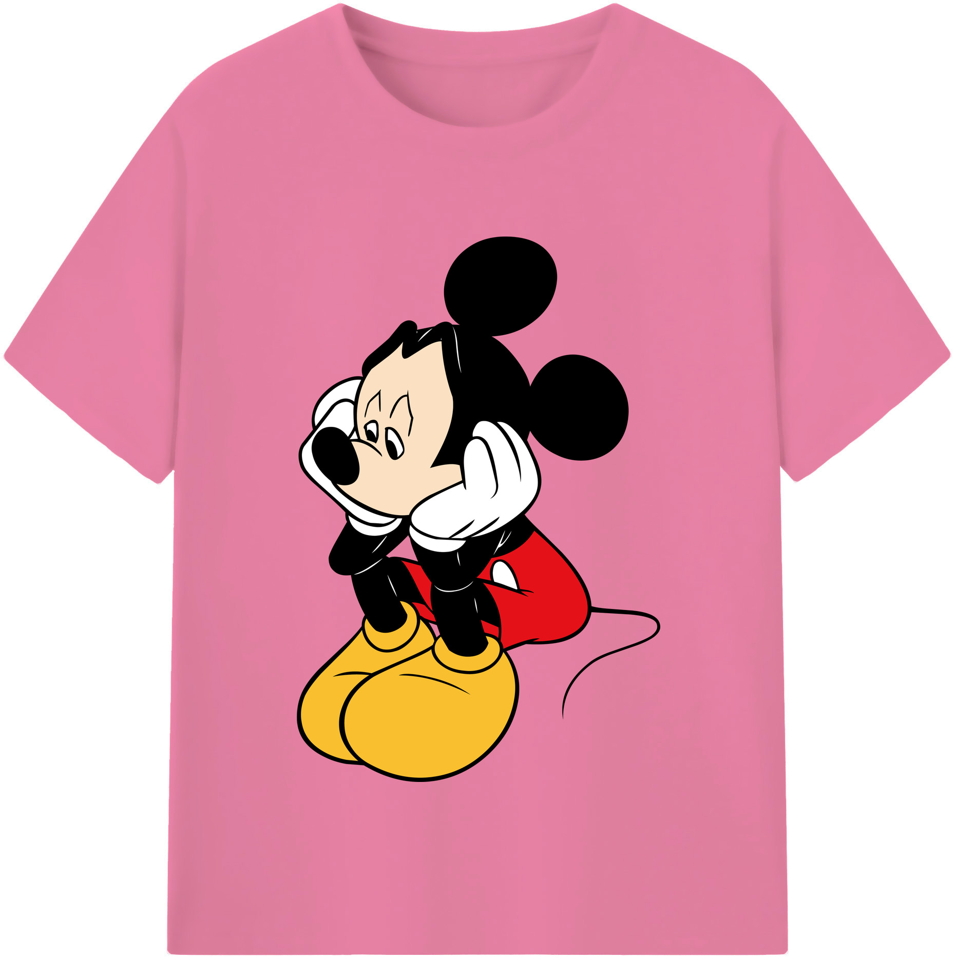 （画像用） ミッキーマウス Mickey Mouse 綿100％半袖Tシャツ（フロントプリント）